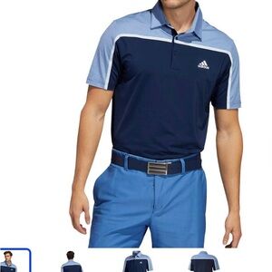 Adidas Ultimate 365 Golf Men's Navy and Heather Gray Polo Shirt XL